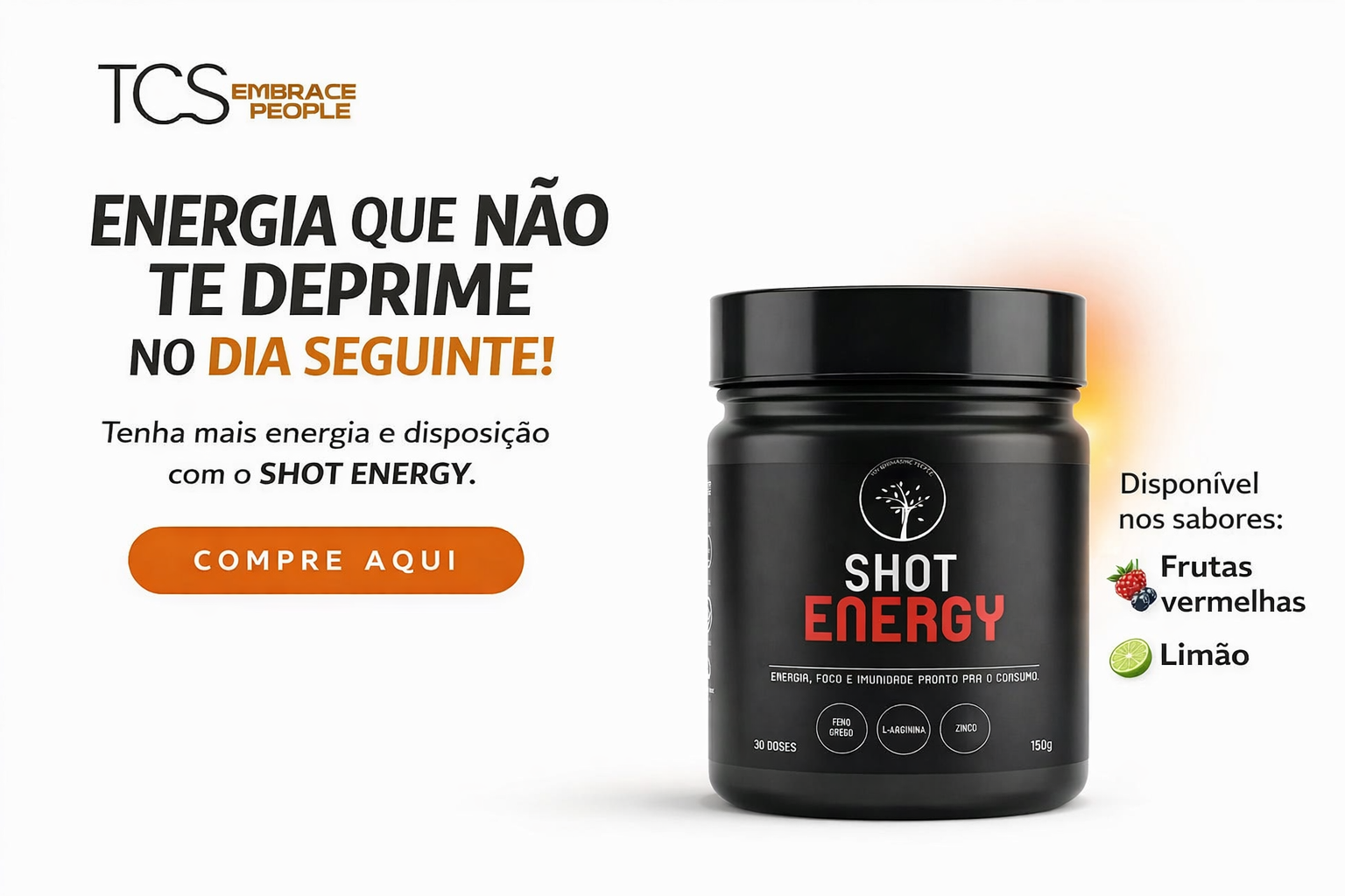 Flyer Shot Energy + sabores